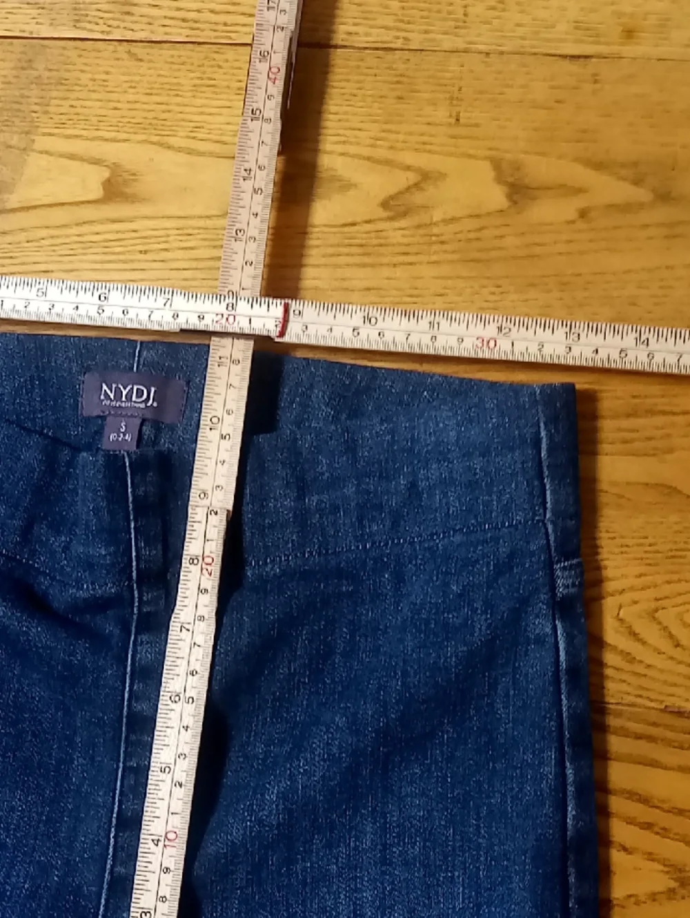 NYDJ Jeans Womens SMALL 0-2-4 BLUE PULL ON UP Pants Denim Used Preowned